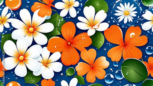 seamless pattern with flowers