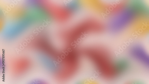 Softly Blurred Abstract Shapes in Pastel and Bright Colors image photo
