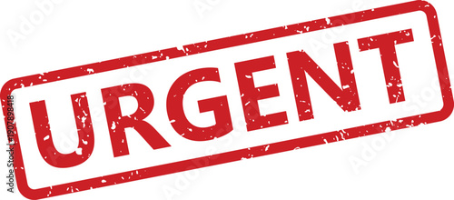A prominent red rubber stamp mark displays the word URGENT with a distressed grunged texture