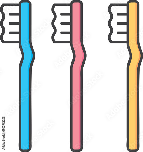 シンプルな歯ブラシセット