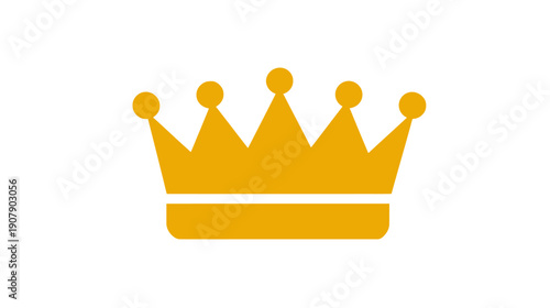 A simple, golden, stylized crown on a white background, suitable for use in logos