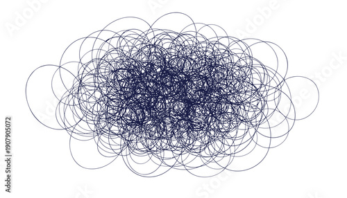 navy blue scribbles, tangled lines, abstract vector illustration, scribble texture, chaotic lines, for background or overlay effect
