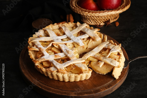 Wooden board and spatula wi...
