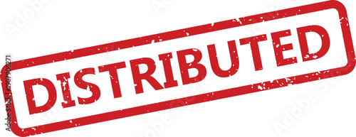 A vibrant red distributed grunge rubber stamp mark on a clean white surface