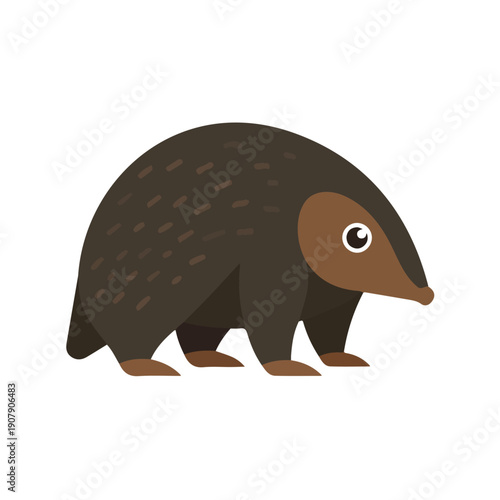 Flat 2D vector illustration of Mole Poblano, simple icon style on a clean white background.