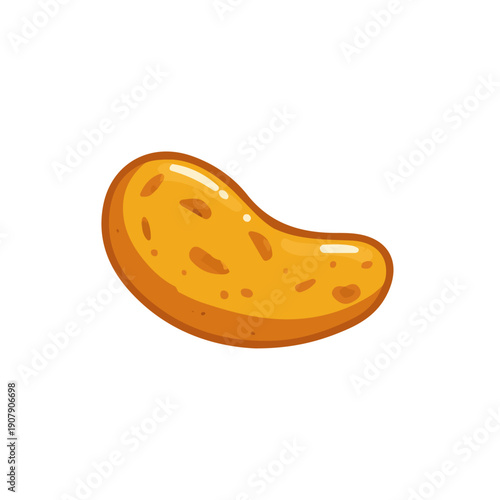 Flat 2D vector illustration of Peanut Brittle, simple icon style on a clean white background.