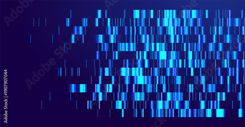 Genomic data visualization. Abstract DNA sequencing and genome mapping graphics. Scientific concept for medical research, biotechnology, and genetic testing. Vector illustration.