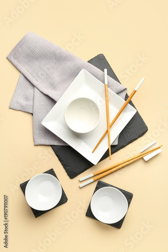 Chinese table setting on li...