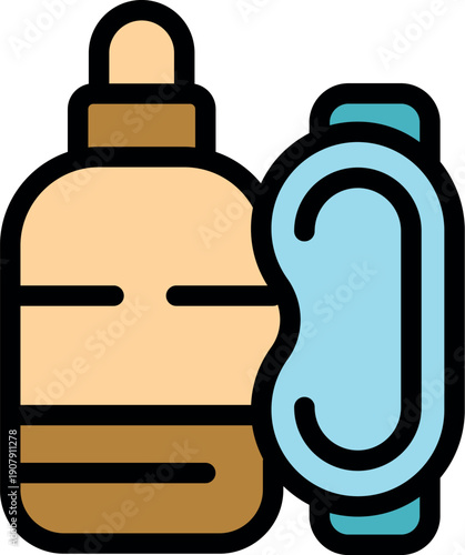 Preparing for a day on the slopes with snowboarding goggles and a water bottle