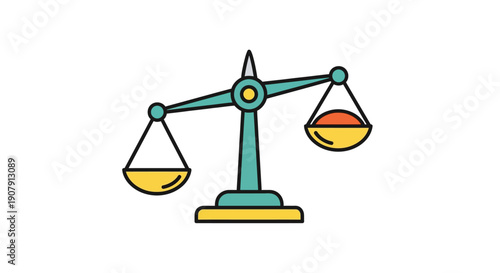 Balance Scale Symbol Weighing Objects.