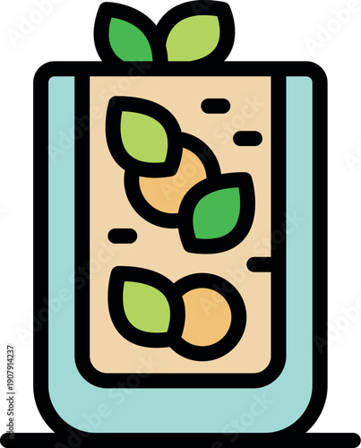 Soybeans growing in a smart indoor garden using hydroponics and led technology, promoting sustainable and efficient agriculture