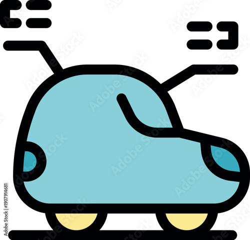 Autonomous vehicle using wireless communication technology, showcasing innovation in transportation