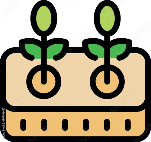 Potting soil block facilitating seedling growth, promoting efficient and sustainable gardening practices