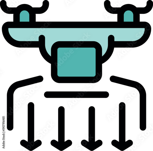Agricultural drone spraying crops in a field, enhancing efficiency and precision in modern farming practices