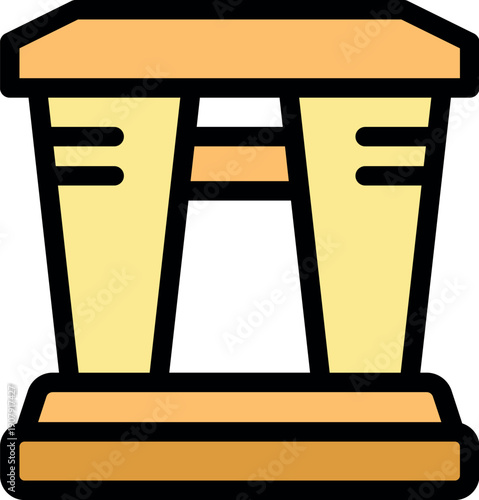 Simple and sturdy wooden step stool featuring a supporting frame and horizontal bar for enhanced stability, ideal for various tasks