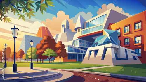 Very beautiful close view of the metal MIT (Massachusetts Institute of Technology) sign in front of the Stata Center campus in Cambridge, Massachusetts, USA, symbolizing innovation and research excell