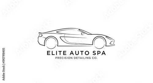 Elite Auto Spa Car Logo Design.