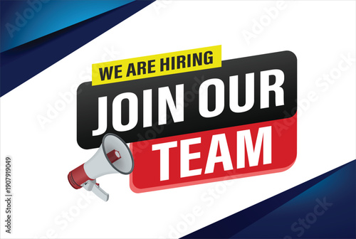 join our team word concept vector illustration with modern futuristic 3d style for landing page template ui web mobile app poster banner flyer  gift card coupon label wallpaper

