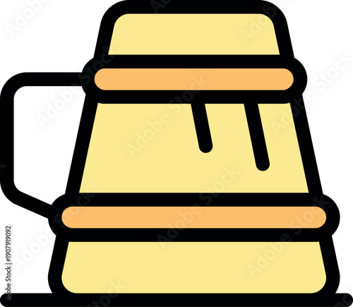 Wooden beer mug with handle and decorative bands, evoking traditional craftsmanship and rustic charm