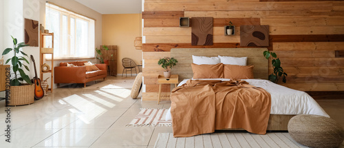 Interior of stylish bedroom...