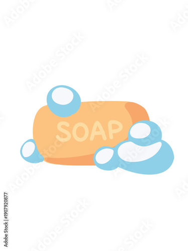 foamy soap on plain white surface with bubbles