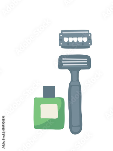 razor with detachable blade isolated for personal care