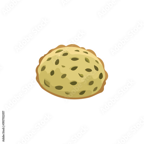 Flat 2D vector illustration of Falafel, simple icon style on a clean white background.
