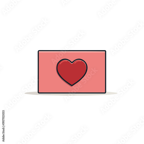Free Download Modern flat 2D vector illustration of Valentines Card, clean and minimal design, isolated on white background. - GFXLoad