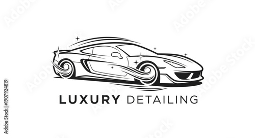 Luxury Car Detailing Service Logo Design.
