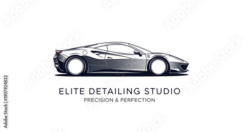 Luxury Car Detailing Studio Logo Design.