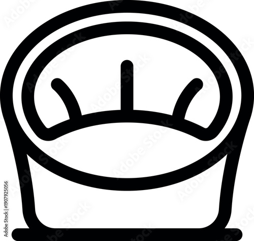 Kitchen scale indicating ideal weight, symbolizing healthy eating habits, balanced diet, portion control, and overall nutrition