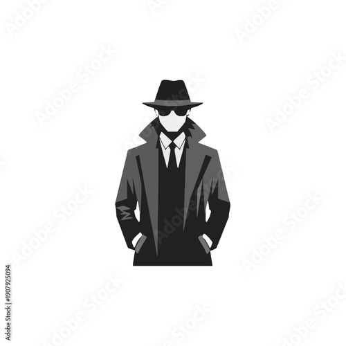 Man dressed in formal attire wearing sunglasses and a fedora hat stands confidently with his hands in his pockets