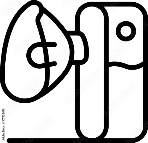 Oxygen mask providing respiratory support, connected to an oxygen concentrator