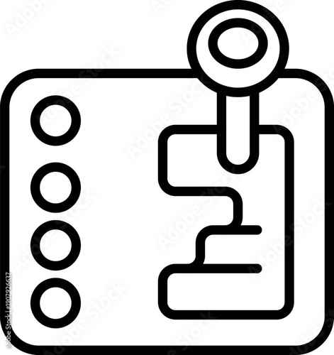 Close up of a gear stick in reverse position, symbolizing parking or a change in direction