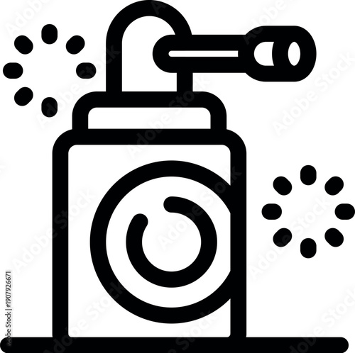 Perfume bottle spraying fragrance, creating a fresh and aromatic scent