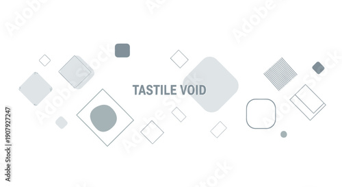 Geometric shapes pattern with gray squares and rectangles, tactile void design element, overlay effect for website or presentation, isolated on transparent background, png