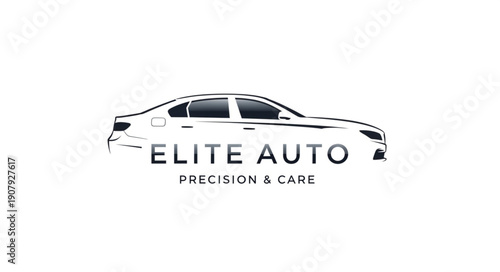 Luxury Car Logo Design Illustration.