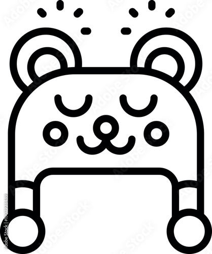 Adorable baby bear shaped winter hat, perfect for keeping little ones warm and stylish during the cold season