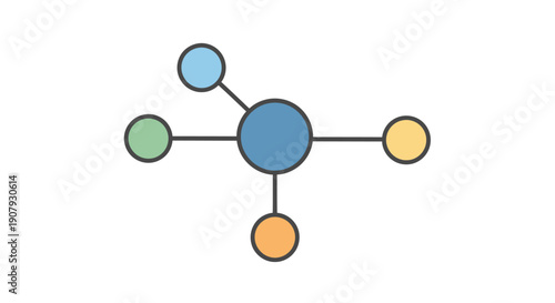 Abstract illustration of a network diagram showing connections and data flow