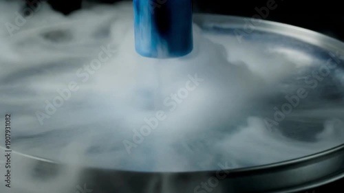 Hyper-Realistic Cryogenics Experiment - Macro Shot of Liquid Nitrogen Evaporating in 8K