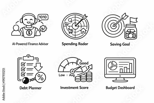 Ai finance tools: virtual advisor, spending tracker, savings, debt management, investment analysis, budgeting