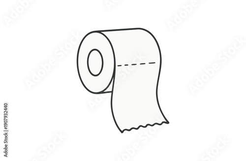 Toilet Tissue Paper Roll icon vector illustration.