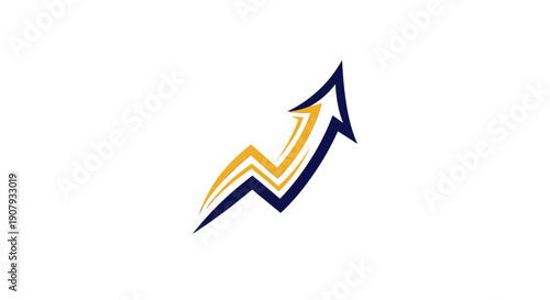 Abstract Arrow Symbol Indicating Growth and Progress.