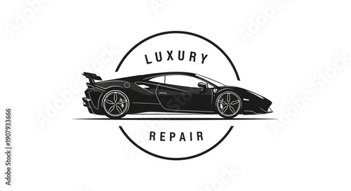 Luxury Sports Car Logo Design.