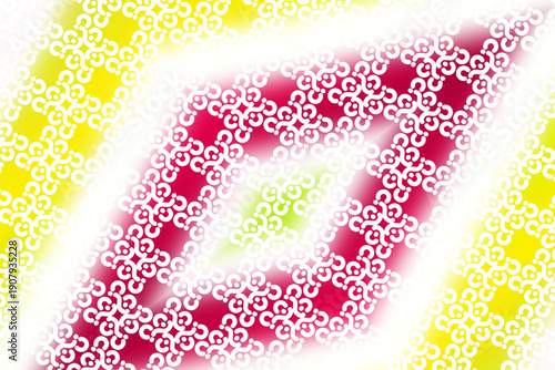 Luxurious batik flower line art pattern of indonesian culture traditional