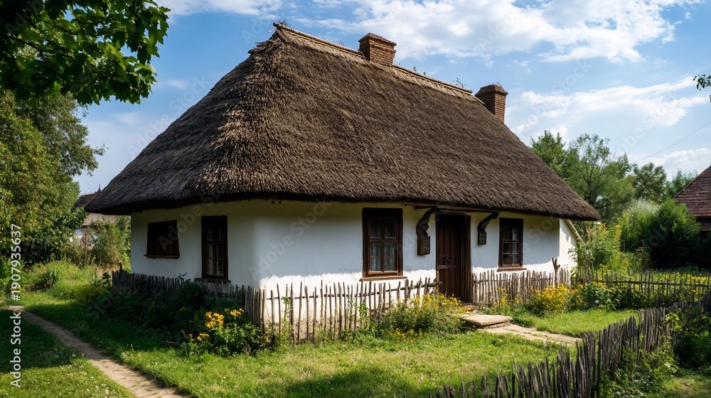 Fototapeta premium traditional english village house