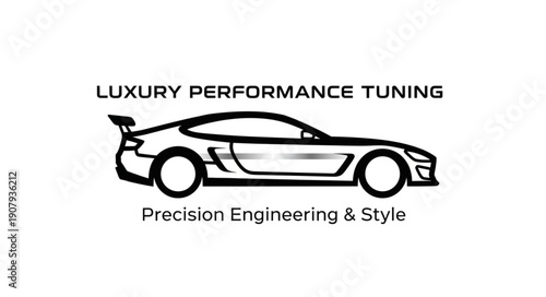 Luxury Sports Car Vector Illustration.