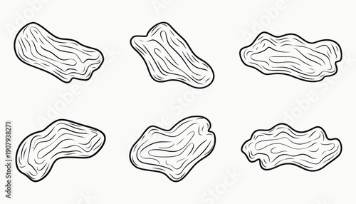 Hand Drawn Abstract Liquid Blobs and Organic Wavy Shapes Vector Set