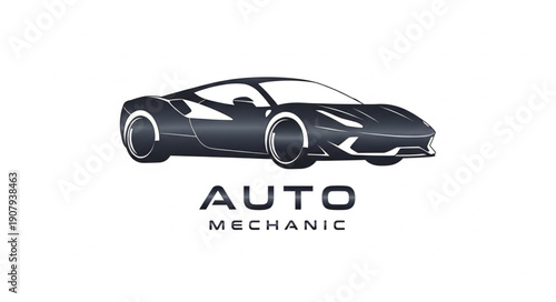Modern Sports Car Logo Design.