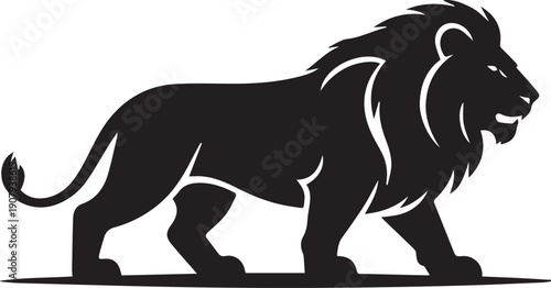 King’s Mane Lion – Sleek Geometric Flat Vector Logo